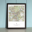 Map Gift - My Home Is Here - Personalised Wall Map