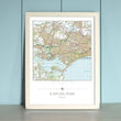 Map Gift - My Home Is Here - Personalised Wall Map