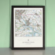 Map Gift - My Home Is Here - Personalised Wall Map