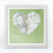 Wall Art - Joined Map Heart – Personalised Dictionary Definition Map Art - Love