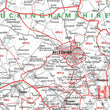 Wall Maps - Berkshire, Buckinghamshire And Oxfordshire Postcode Wall Map Sector Map 7