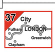 Wall Maps - Central London Postcode Wall Map -  Sector Map 37
