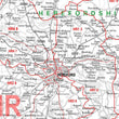 Wall Maps - Central Wales And Herefordshire Postcode Wall Map - Sector Map 12