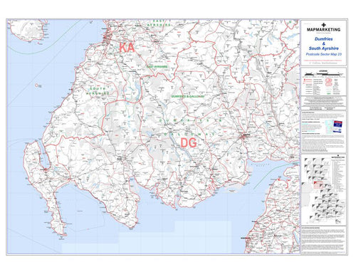 UK Postcode Sector Wall Maps - choose from laminated or framed – Map ...