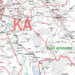 Wall Maps - Dumfries And South Ayrshire Postcode Wall Map - Sector Map 23