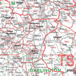 Wall Maps - Durham, Tyne And Tees (Newcastle Upon Tyne) Postcode Wall Map - Sector Map 22