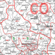 Wall Maps - East Anglia (South) Postcode Wall Map - Sector Map 9