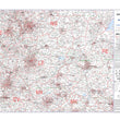Wall Maps - East Midlands Postcode Wall Map - Sector Map 14