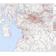 Wall Maps - Glasgow And The Clyde Postcode Wall Map Sector Map 25
