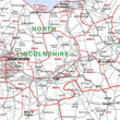 Wall Maps - Humberside And N E Midlands (Leeds / Bradford / Sheffield) Postcode Wall Map - Sector Map 18