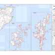 Wall Maps - John O'Groats, Shetlands And Orkneys Postcode Wall Map - Sector Map 35