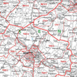 Wall Maps - Kent And East Sussex Postcode Wall Map - Sector Map 5