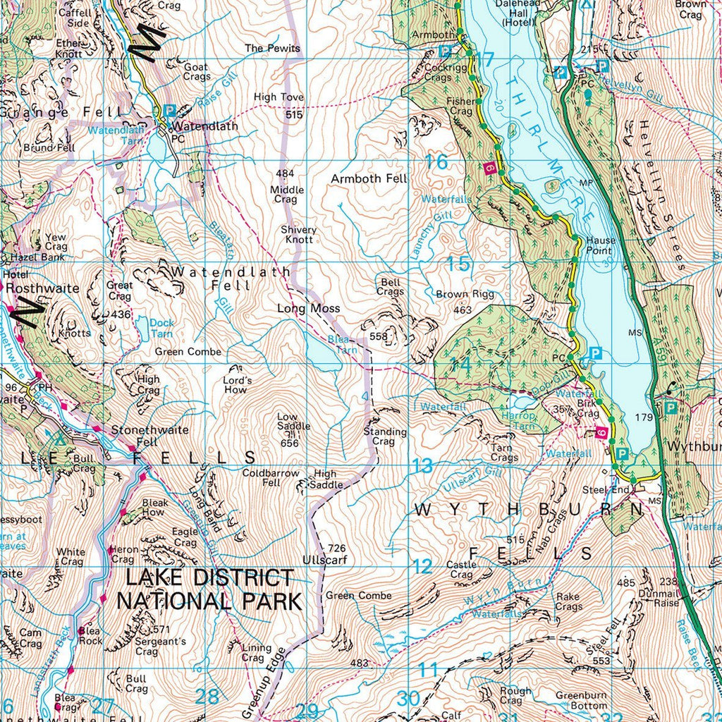 Lake District National Park Wall - Wall Maps Lake District Uk National Park Wall Map 2 1024x1024 