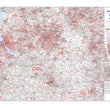Wall Maps - Manchester And Merseyside (Liverpool) Postcode Wall Map - Sector Map 17