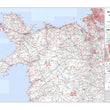 Wall Maps - North Wales And Anglesey Postcode Wall Map - Sector Map 16