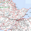 Wall Maps - North Wales And Anglesey Postcode Wall Map - Sector Map 16