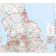 Wall Maps - Northern England (Newcastle-upon-Tyne, Leeds, Manchester & Liverpool) Postcode Map - District Map 4