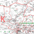Wall Maps - Scottish Highlands (South) Postcode  Wall Map - Sector Map 28