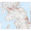 Wall Maps - South And Central Scotland (Glasgow, Edinburgh And Newcastle-upon-Tyne) Postcode Wall Map - District Map 5