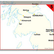 Wall Maps - South And Central Scotland (Glasgow, Edinburgh And Newcastle-upon-Tyne) Postcode Wall Map - District Map 5