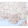 Wall Maps - South Wales (Cardiff) Postcode Wall Map - Sector Map 11