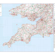 Wall Maps - Southwest England And South Wales (Cardiff And Bristol) Postcode Wall Map - District Map 1