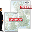 Wall Maps - Supersize British Isles Motoring Wall Map