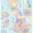 Wall Maps - UK Counties Map - Laminated Wall Map