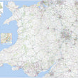 Wall Maps - Wales And West Midlands Regional Road Map - Wall Map 6