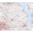 Wall Maps - Yorkshire And The East Riding (Leeds / Bradford) Postcode Map - Sector Map 20